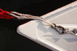 White tip of a sailing boat