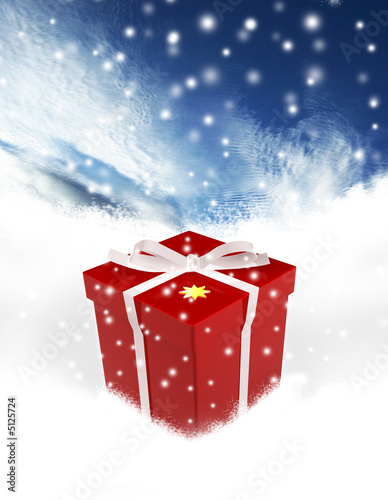 Illustration: Geschenk im Schnee Geschenk im Schnee