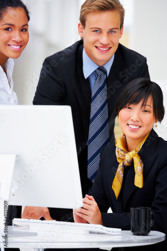 Multi-ethnic business group