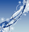 Christmas background with snowflakes, vector illustration