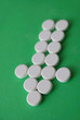 tablets in arrow formation tablets in arrow formation