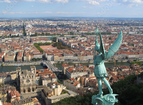 View of Place Bellecour from Fourviere Basilica