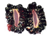 Half-cut blackberry macro close-up with white background 1 Half-cut blackberry macro close-up with white background 1
