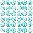 Turquoise menu buttons