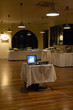 Projector and laptop have installed  in the restaurant