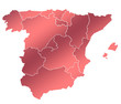 Carte Espagne Nuance Rouge Carte Espagne Nuance Rouge