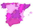 Carte Espagne Camaieu Rose Carte Espagne Camaieu Rose