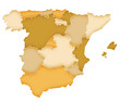 Carte Espagne Camaieu Marron Carte Espagne Camaieu Marron