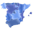 Carte Espagne Camaieu Bleu Carte Espagne Camaieu Bleu