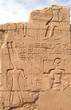 Hieroglyphics on the wall in the Temple of Karnak