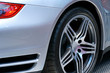 rear end of a german sportscars tire
