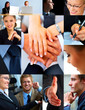 Business themed collage