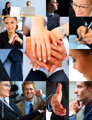 Business themed collage