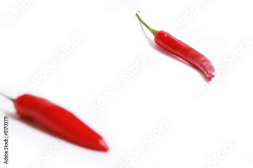 zwei rote Paprika oder Chili