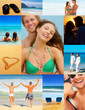 Beach life collage.
