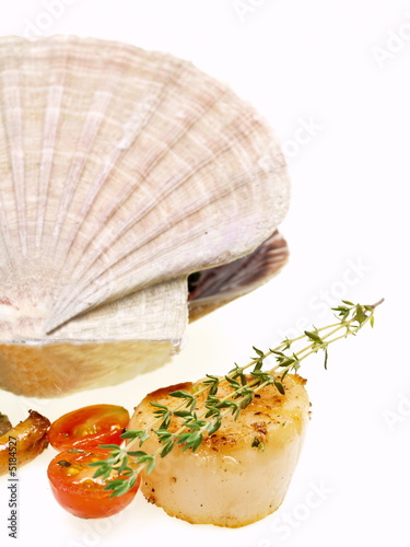 Photo: gebratene jakobsmuscheln mit pfifferlingen gebratene jakobsmuscheln mit pfifferlingen