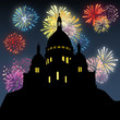 Feu d'artifice sur la Basilique du Sacré-Cœur