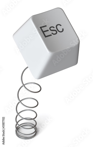 key escape on a helix - computer concept