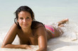Nude Woman in Ocean Water