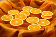 segments of the orange in water segments of the orange in water