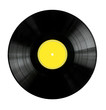 Vinyl Record with Yellow Label Vinyl Record with Yellow Label