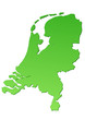Carte des Pays-Bas verte