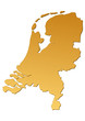 Carte des Pays-Bas marron