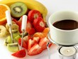 chocolate fondue with fruit