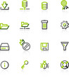 green-gray server icons