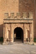 decorative entrance. Elizabethan crenellated arched entrance 