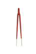 red tweezers on white background