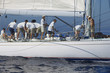 Sailboat Crew During Race