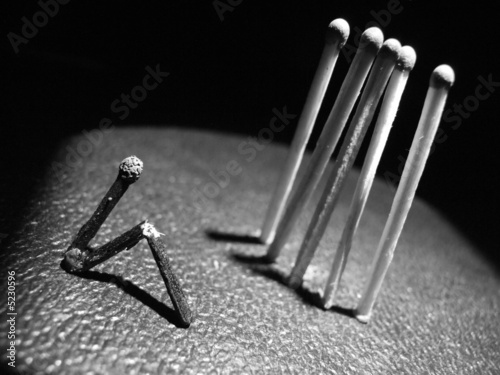Photo: Matches about racism Matches about racism