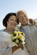 Senior Newly wed couple, outdoors, portrait