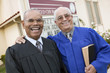 Photo: Two Ministers in Front of Church, portrait Two Ministers in Front of Church, portrait