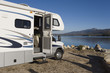 RV by a lake