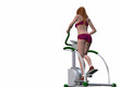 Young woman training
