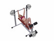 Young woman training