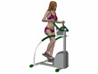 Young woman training