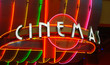 Cinema retro neon sign 