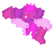 Carte Belgique Camaieu Rose Carte Belgique Camaieu Rose