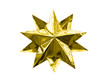 isolated golden christmas star