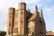Elizabethan castle with towers,crenellations & chimney stack