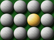 gold golf ball