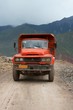 Chinese truck driving in Tibet