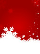 abstract snow flakes in red background