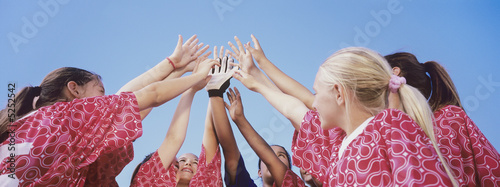 Photo: Soccer Team Giving High Five Soccer Team Giving High Five