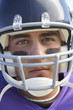Football Player in helmet, close-up, portrait, close-up, portrait