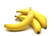 four banana on white background
