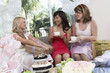 Photo: Bride talking to Friends, Giving Gifts at Bridal Shower Bride talking to Friends, Giving Gifts at Bridal Shower
